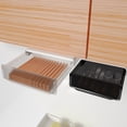 thumbnail image 3 of Cajón de almacenamiento Debajo del escritorio Cajón invisible Organizador de papelería Escritorio pa Tomshoo  Transparente/Una capa/L, 3 of 7