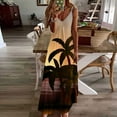 thumbnail image 1 of FcBaudy Camisole Sans Manches Robe Col en V, Robes d'Été pour Femmes, Robes à la Mode Printemps/été Robe Imprimée Dos Nu pour Femmes, 1 of 5
