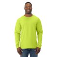 thumbnail image 1 of Jerzees Mens DRI-POWER Active Long Sleeve Crew T-Shirt, S, Saftey Green, 1 of 6