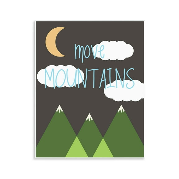 Stupell Industries Inspiring Move Mountains Landscape Painting Unframed Art Print Wall Art, 11 x 14