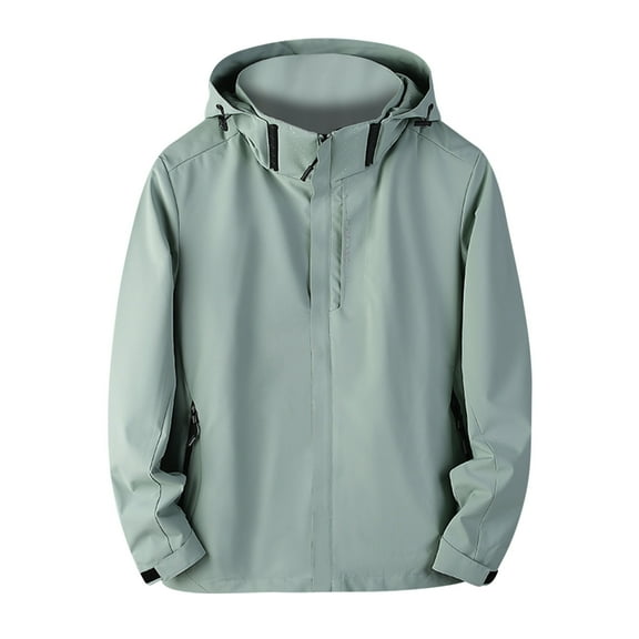 Womens Waterproof Comfortable Rain Jacket Detachable Thick Windproof Three-in-one Sports Winter Green Outdoor Hiking Raincoat 3XL