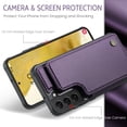 thumbnail image 2 of for Samsung Galaxy S22 Plus Premium PU Leather Back Case, Multiple Card Slots Design, Double Magnetic Clasp Study Kickstand RFID Blocking Classic Phone Cover for Samsung Galaxy S22 Plus, Purple, 2 of 9