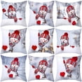 thumbnail image 4 of Funda de cojín navideña con muñeco de nieve, adornos navideños para el hogar, Navidad 2024, regalo de Navidad, adornos navideños, Año Nuevo 2025, 4 of 5