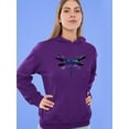 thumbnail image 2 of Dragonfly In Abstract Art Hoodie Women -Image by Shutterstock, Female 3X-Large, 2 of 4