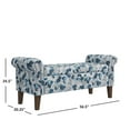 thumbnail image 5 of HL Home Furnishings Rolled Arm Storage Ottoman in Blue Floral Bonsai, 5 of 10