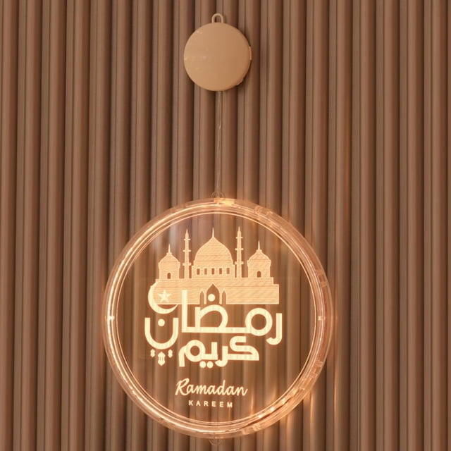 Ramadan Night Light Ramadan Lámpara Decorativa Hermosa Decoración Del Hogar Luces Para Sala De Estar Comedor Vogacara HA044393-06
