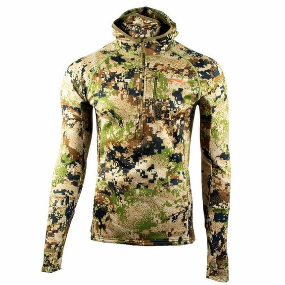 Sitka Gear Women's Fanatic Hoody, Optifade Subalpine, Large, Micro-Grid Fleece, Built-In Face Mask, Kangaroo Pocket, Polyester/Spandex (70021-SA-L)