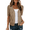 Camel, variant on Arach&Cloz Women's Lightweight Summer Business Casual Cropped Short Sleeve Cardigan