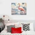 thumbnail image 5 of COMIO  Flamingo Landscape Soft Canvas Art Home Decor Wall Art Print Poster Painting, 5 of 5