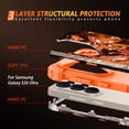 thumbnail image 4 of Casetego for Samsung Galaxy S26 Ultra 5G Case,Glow in The Dark Three Layer Heavy Duty Sturdy Shockproof Protection Rugged Hard PC+Soft TPU Bumper Case for Galaxy S26 Ultra,Orange Black Butterfly, 4 of 8