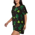 thumbnail image 2 of Picia St. Patrick's Day8 Pajamas Sets for Women Soft Short-Sleeved Pjs with Lounge Shorts Two Piece Sleepwear-4X-Large, 2 of 9