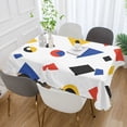 thumbnail image 2 of Yayeee Tablecloths 54" x 54" Rectangle Wrinkle Resistant Party Table Cover, Black Simple Shapes, 2 of 8