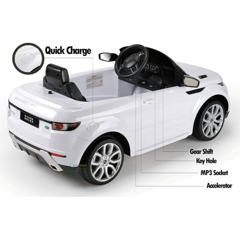 Range Rover HSE 12V Voiture électrique enfant 2 places Blanc - Kidsrides