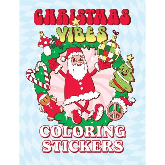 Pre-Owned Christmas Vibes Coloring Stickers (Paperback)