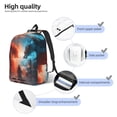 thumbnail image 3 of Rocae Red And Blue Sky Dragon for Canvas College Laptop Backpack for Men Women-Small, 3 of 5