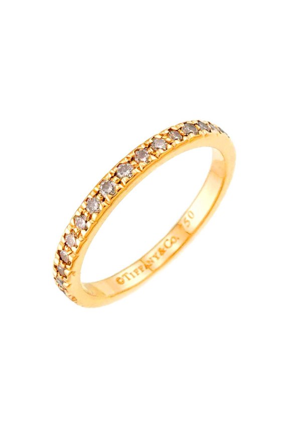 Pre-Owned Tiffany & Co. Novo Ring, Full Diamond, 18K Yellow Gold 750 Diamond Ring