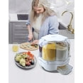 thumbnail image 2 of Amdohai Grain Dispenser, 11 Qt Rotating Storage Container, 6-Compartment Dry Food Dispenser with Measuring Cup for Kitchen Small Grains, Beans, Rice (11Qt), 2 of 8