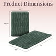 thumbnail image 6 of Lavish Home Set of 2 Bathroom Rugs – Non-Slip Memory Foam Bath Mats, Green, 6 of 7