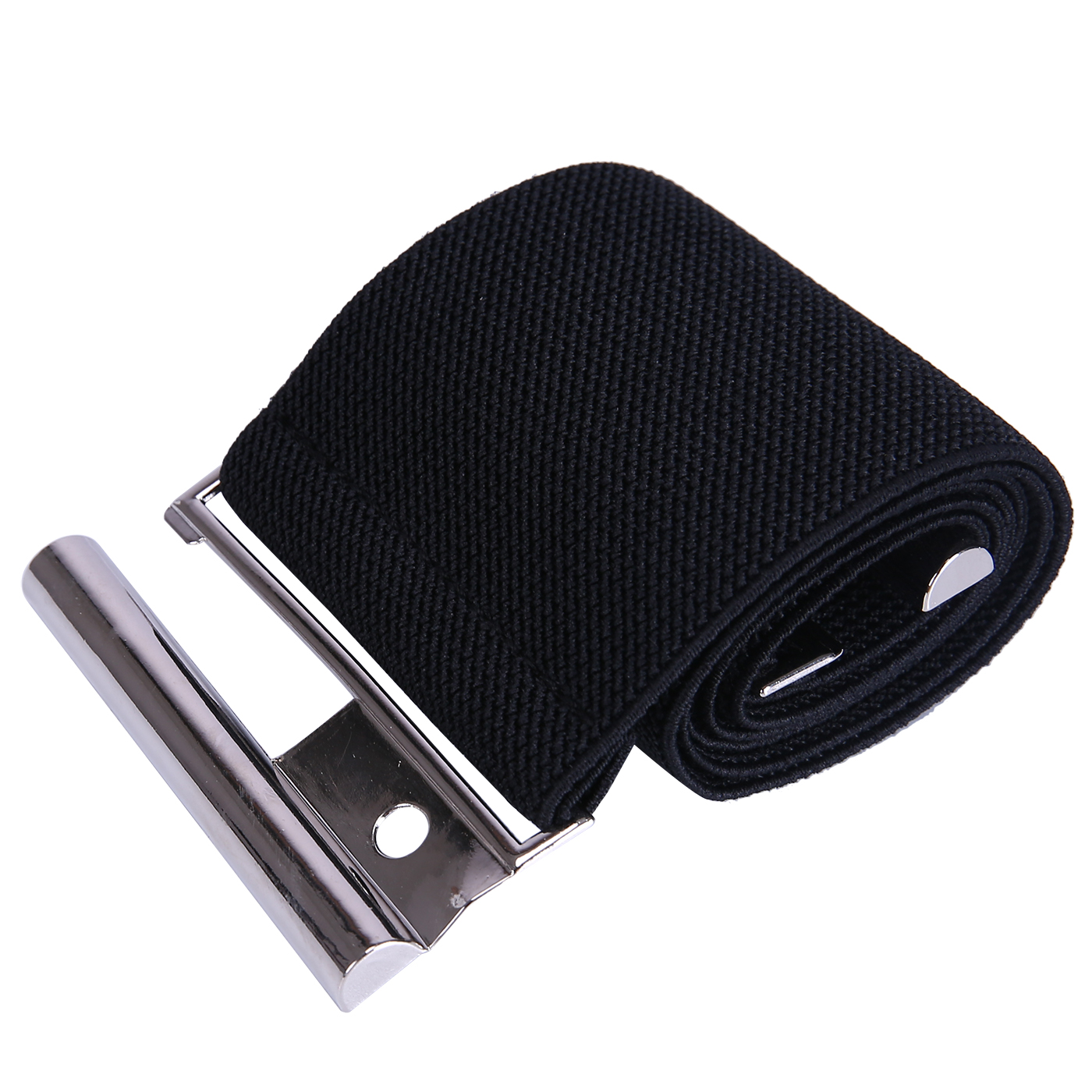 HDE Women's Elastic Cinch Belt with Column Style Buckle and Stretch