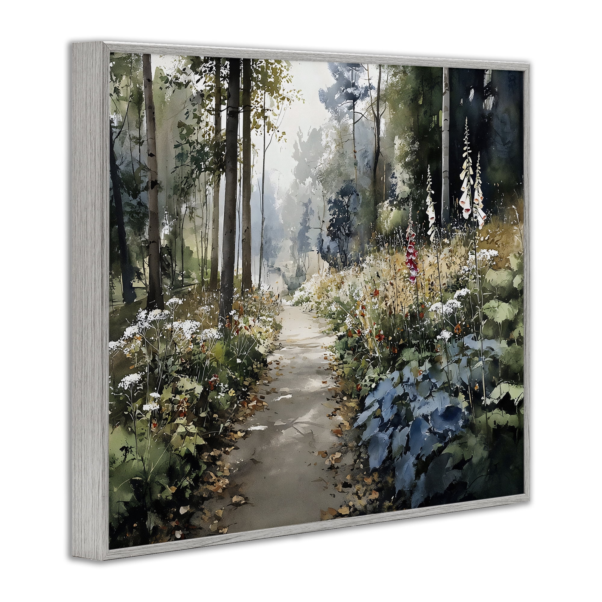 Stupell Industries Foliage Forest at Dusk Gray Framed Giclee Art, design by Franklyn Gregory