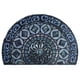 thumbnail image 1 of Alfombra de entrada semicircular de estilo bohemio de 60x90 cm con tapete antideslizante para piso con terciopelo de cristal, 1 of 8