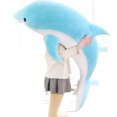 thumbnail image 4 of Plush Dolphin Pillow Toy, 11.8 Inches Marine Animal Stuffed Doll for Kids, Soft and Safe Design,Gray, 4 of 6