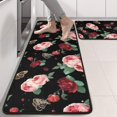 thumbnail image 2 of Kitchen Rugs Sets Of 2,Pioneer Flower Floral Print Pattern Anti Fatigue Kitchen Mat Rugs Non Slip Washable,Decorative Kitchen Floor Mats for Kitchen,Sink,Laundry,17"x47"+17"x47", 2 of 5