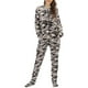 thumbnail image 1 of Pijama de una pieza con capucha y cremallera para mujer, de forro polar cálido y suave, con capucha y pies, para invierno., 1 of 8