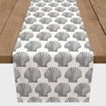 thumbnail image 3 of Creative Products Gray White Curved Seashells 16x72 Poly Twill Table Runner, 3 of 3