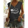 thumbnail image 2 of MORTTIC 2-Pack Women's V-Neck Sleeveless Tank Tops Loose Fit Casual Summer Beach Shirts, M, 2 of 5