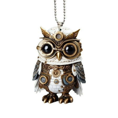 

Chandelier Ornament Car Double Dimension Industrial Imagination Owl Pendant: High Definition Acrylic Artwork Versatile Fashion Accessory For Cars And Handbags