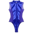 thumbnail image 4 of Body de cuero de látex brillante para mujer, ropa de noche para discoteca, lencería Sexy de malla transparente con cremallera y entrepierna abierta, picardías de peluche, 4 of 5