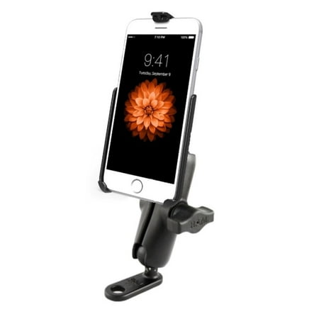 Heavy Duty 11mm Flat Base Bike Motorcycle Mount Holder Kit fits Apple iPhone 6 &