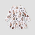 PatPat Newborn Infant Baby Girl Dresses Long Sleeve Clothes Midi Casual
