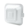thumbnail image 4 of 6x6x3 Compostable Fiber Molded/Bagasse Take out Container, Hinged, 500 CT, 4 of 4