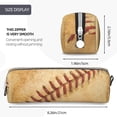 thumbnail image 3 of Rocae Vintage Baseball for Pen and Marker Pouch with Zipper for Men and Women, Stationery Bag Pen Holder for Work and Office, 3 of 9