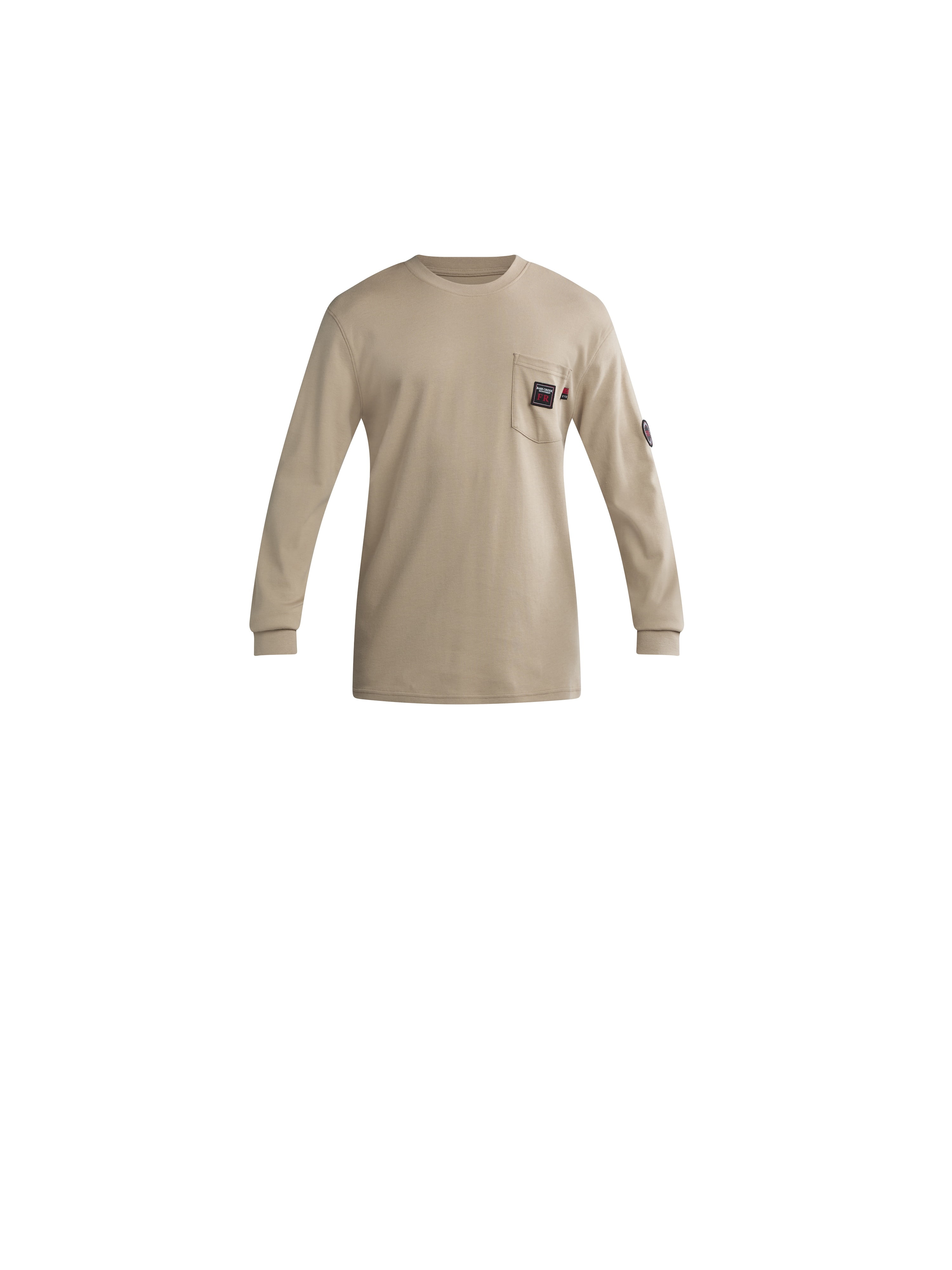Bass Creek Outfitters Men's Flame Resistant Long Sleeve Crewneck Knit Top, Sizes M-2XL