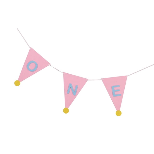 Letters Triangle Pennant Banner 1ª De Cumpleaños Decoración Colgante Foto Prop 1 Soledad Una bandera del banderín