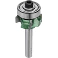 thumbnail image 1 of Yazoeia Woodworking Milling Cutter Trimmer Router Bit 4 Teeth Trimming Cutter Tungsten Steel Trimming Cutter After Banding for Woodworking Engraving(1/4 * R1) CJC912-152881, 1 of 9