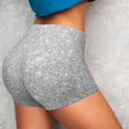 thumbnail image 5 of Yiaed Silver Glitter Print Women's Athletic Shorts Running Shorts Sporty Short High Waisted Elastic Workout Shorts for Yoga Gym Running & Sports -X-Large, 5 of 8