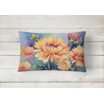 thumbnail image 3 of Carolines Treasures DAC1551PW1216 16 x 12 in. Unisex Chrysanthemums in Watercolor Fabric Decorative Pillow, 3 of 4