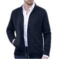 thumbnail image 2 of Wancir Men's Casual Suede Bomber Jacket Lightweight Full Zip Up Jackets Vintage Faux Leather Jacket, 2 of 9