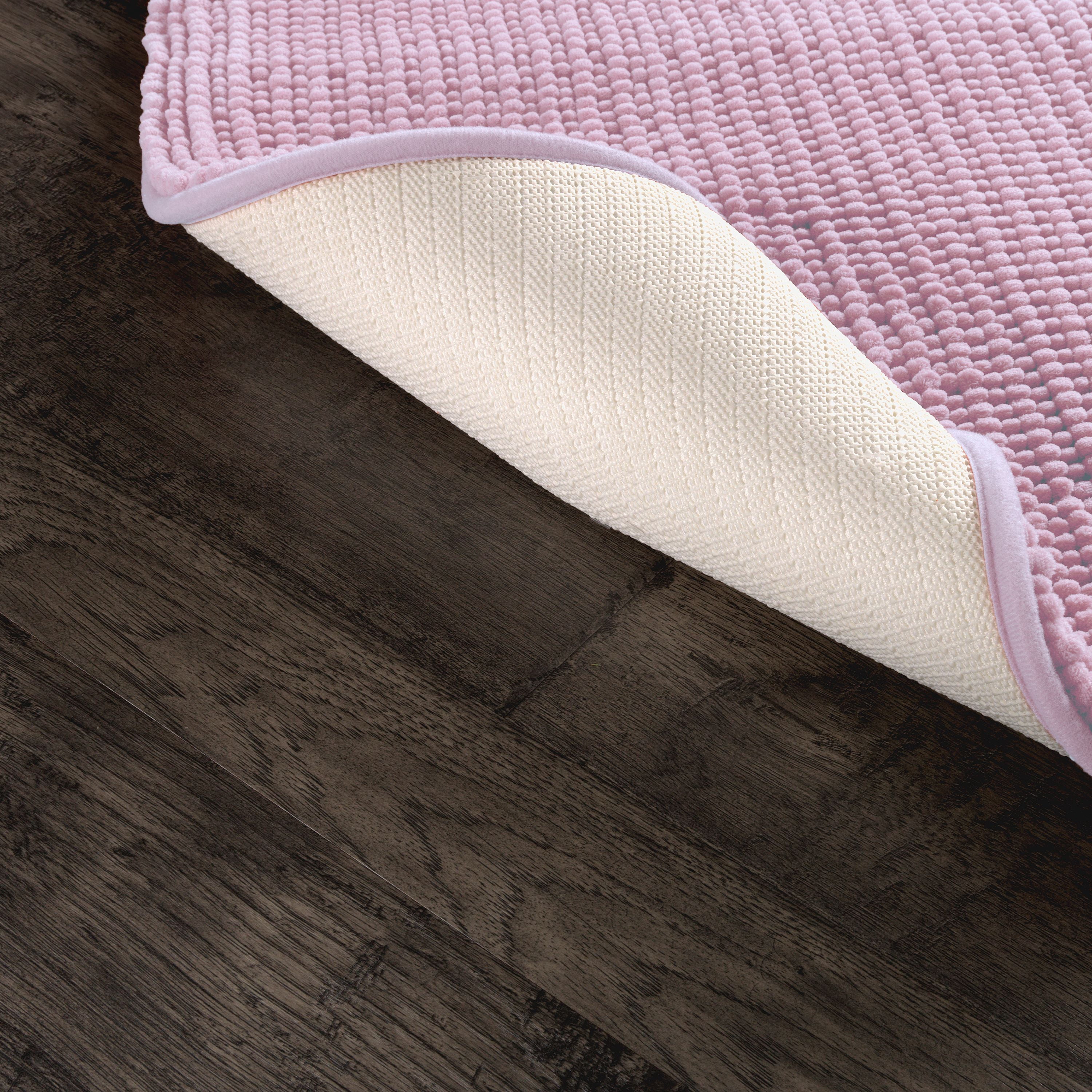 Better Homes & Gardens Memory Foam Noodle Bath Mat, Mauve Splash, 17" x 23.5"