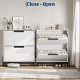 thumbnail image 3 of Eastvita Shoe Cabinet with 2 Flip Drawers Hidden Shoe Storage/Adjustable Rack for Entryway/Hallway/& Living Room (9.5\, 3 of 5