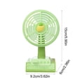 thumbnail image 4 of YYV Fruit Print Rechargeable Desktop Fan Three-Speed Quiet Motor Adjustable Tilt Cartoon Table Fan USB Rechargeable Portable Cooling Fan for Dorm Office Home Summer Use, 4 of 7