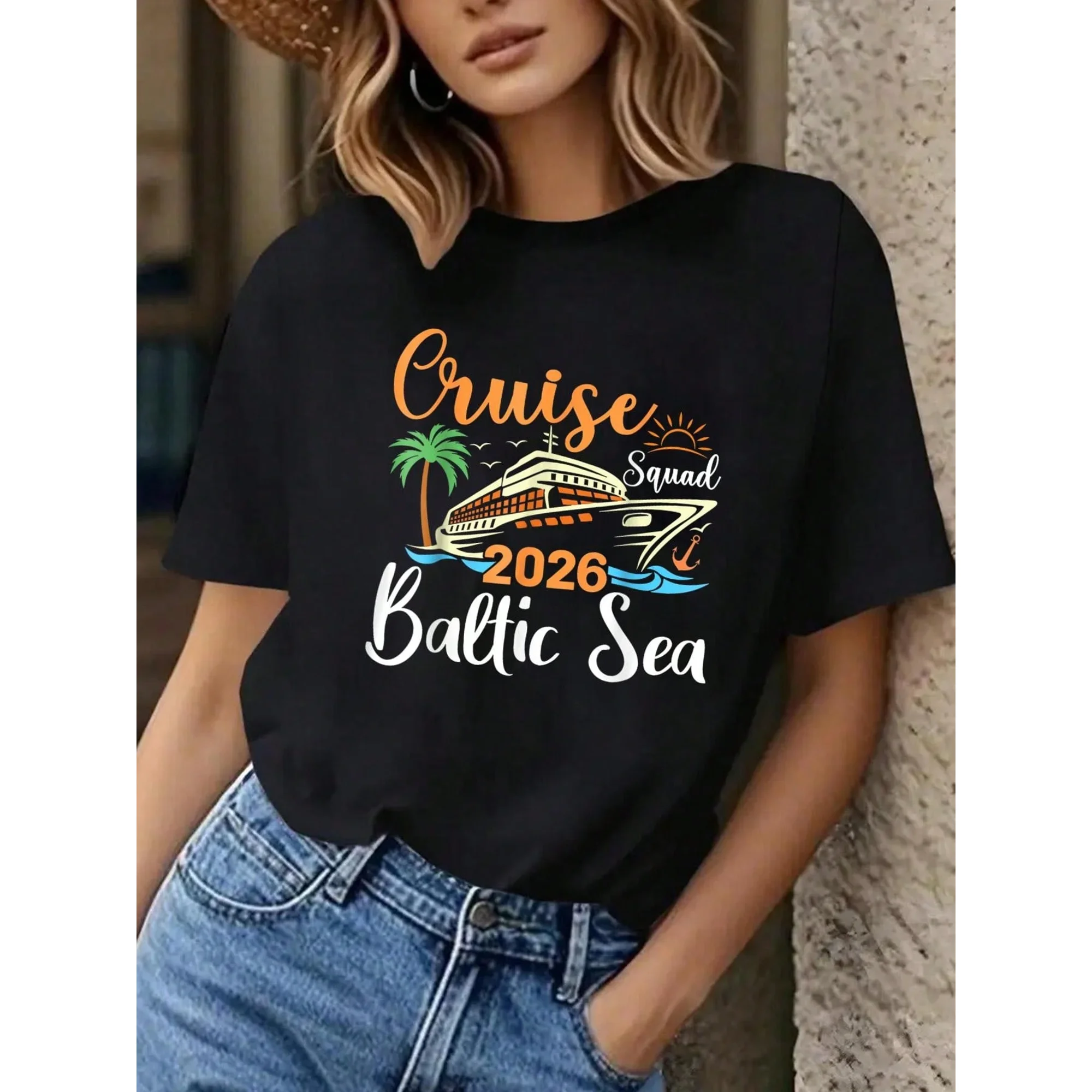 Women's Casual Cruise Squad 2026 Graphic T-Shirt