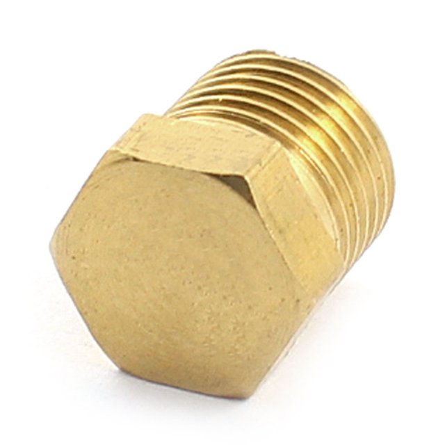 Unique Bargains 1/8PT Mâle Fil Hexagonal Connecteur de Tuyau de Douille de Raccordement en Laiton Ton
