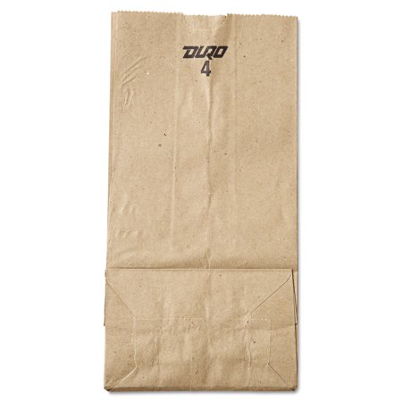 General #4 Paper Grocery Bag, 30lb Kraft, Standard 5 x 3 1/3 x 9 3/4, 500 bags