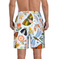 thumbnail image 3 of Kll Insects And Flowers Men'S Casual Summer Beach Shorts Hawaiian Shorts With Pockets-3x-Large, 3 of 9