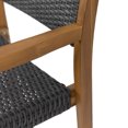 thumbnail image 2 of Noble House Angel Outdoor Bar Stool - Teak/Black, 4 Pack, 2 of 9